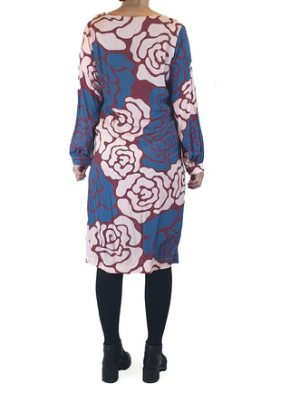 Obus unique floral print long sleeve oversize dress size 0 (best fits size 6 and 8)