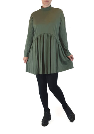 Asos casual oversize olive green long sleeve dress size 8