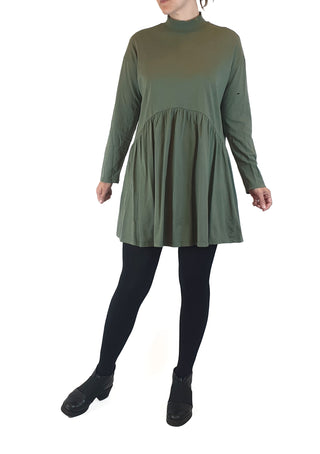 Asos casual oversize olive green long sleeve dress size 8