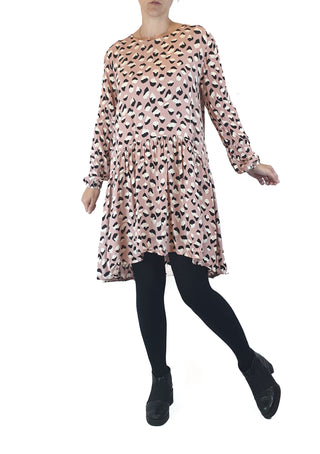 Mister Zimi pink animal print long sleeve dress size 8 Mister Zimi preloved second hand clothes 4