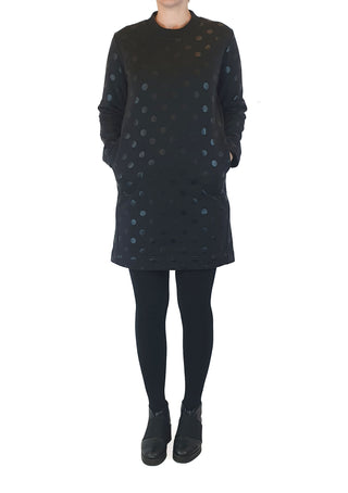 Gorman black jumper dress with black polka dots size 8 (excellent condition)