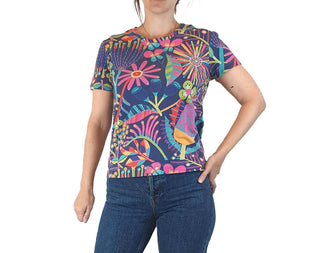 Lordie Dordie colourful print tee shirt size S Lordie Dordie preloved second hand clothes 2
