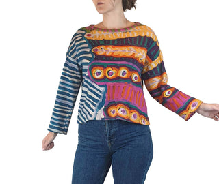 Nancybird stunning print jumper size XXS (easily fits size 8) Nancybird preloved second hand clothes 1