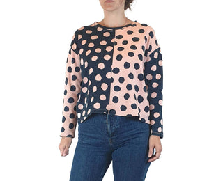 Gorman pink and navy polka dot jumper size 8 Gorman preloved second hand clothes 3