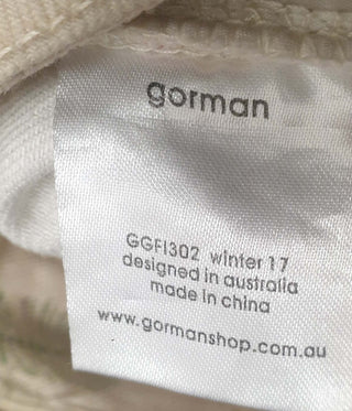 Gorman + Diana Kinter cream jeans with cute print size 8 Gorman preloved second hand clothes 7