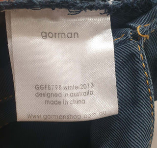 Gorman blue Tencel pants with front/back tie detail size 8 Gorman preloved second hand clothes 12