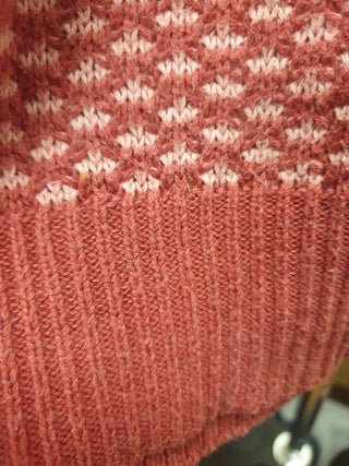 Skin & Threads pink and red knit cotton jumper size 0 Skin & Threads preloved second hand clothes 12