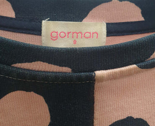 Gorman pink and navy polka dot jumper size 8 Gorman preloved second hand clothes 8