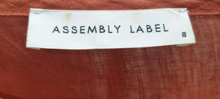 Assembly Label red linen half sleeve top Assembly Label preloved second hand clothes 7