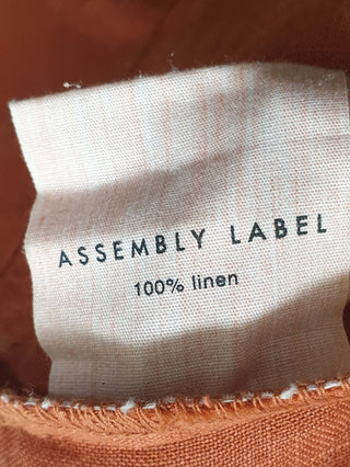 Assembly Label red linen half sleeve top Assembly Label preloved second hand clothes 9