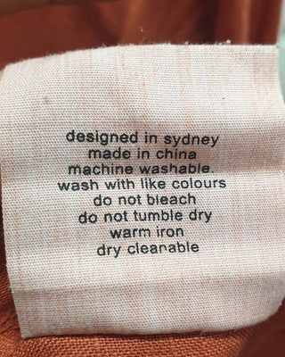 Assembly Label red linen half sleeve top Assembly Label preloved second hand clothes 10