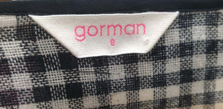 Gorman black and white linen-cotton check print dress size 8 Gorman preloved second hand clothes 9