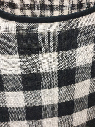 Gorman black and white linen-cotton check print dress size 8 Gorman preloved second hand clothes 11