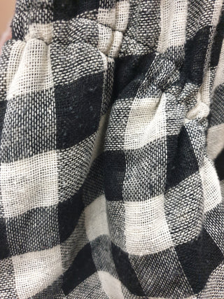 Gorman black and white linen-cotton check print dress size 8 Gorman preloved second hand clothes 13