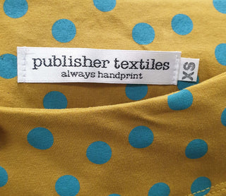 Publisher Textiles mustard polka dot print long sleeve size XS Publisher Textiles preloved second hand clothes 8