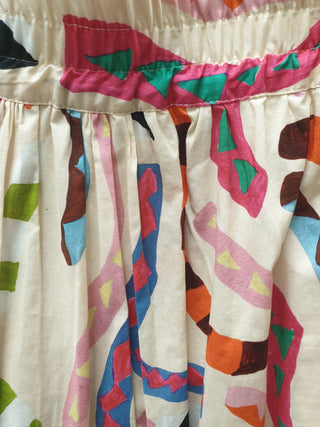 Gorman colourful snake-like print skirt size 10 Gorman preloved second hand clothes 8