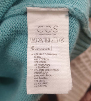 Cos wool-cotton uniquely textured patchwork jumper size S Cos preloved second hand clothes 11
