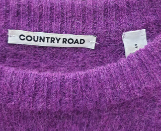 Country Road purple striped wool-alpaca knit jumper size S Country Road preloved second hand clothes 11