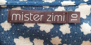 Mister Zimi blue and white long sleeve dress size 10 Mister Zimi preloved second hand clothes 9