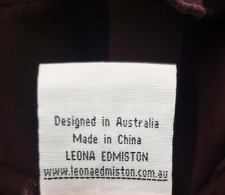 Leona Edminston deep purple faux wrap style dress size 1 Leona Edminston preloved second hand clothes 10