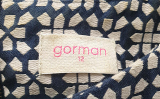 Gorman sleeveless blue and white embroidered dress size 12, best fits 10 Gorman preloved second hand clothes 8