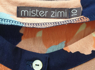 Mister Zimi sleeveless navy and pink floral maxi dress size 10 Mister Zimi preloved second hand clothes 8