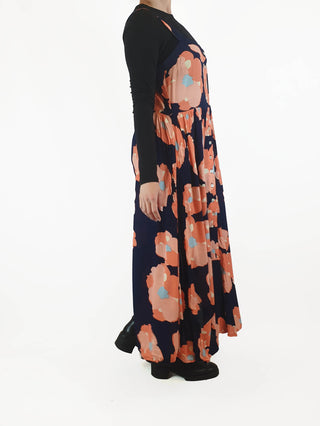 Mister Zimi sleeveless navy and pink floral maxi dress size 10 Mister Zimi preloved second hand clothes 5