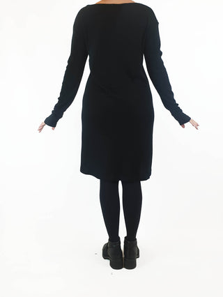 Viktoria + Woods black 100% wool long sleeve knit dress size 3 (best fits size 10) Viktoria + Woods preloved second hand clothes 8