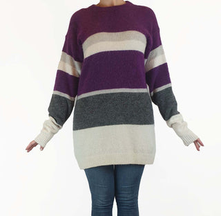 Country Road purple striped wool-alpaca knit jumper size S Country Road preloved second hand clothes 3