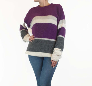 Country Road purple striped wool-alpaca knit jumper size S Country Road preloved second hand clothes 2