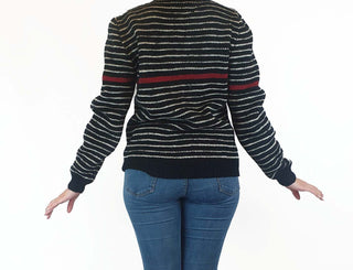 Handmade black and white striped jumper fits size 10 Unknown preloved second hand clothes 6