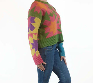 Gorman colourful wool mix cropped jumper size 10 Gorman preloved second hand clothes 5