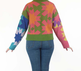 Gorman colourful wool mix cropped jumper size 10 Gorman preloved second hand clothes 7