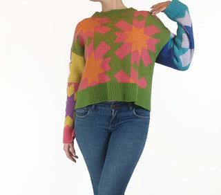 Gorman colourful wool mix cropped jumper size 10 Gorman preloved second hand clothes 3