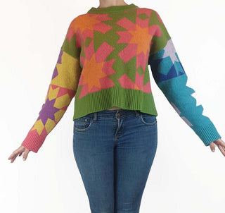 Gorman colourful wool mix cropped jumper size 10 Gorman preloved second hand clothes 2