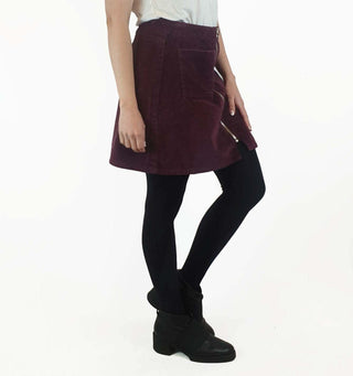 Ghanda purple cord mini skirt size 10 Ghanda preloved second hand clothes 5