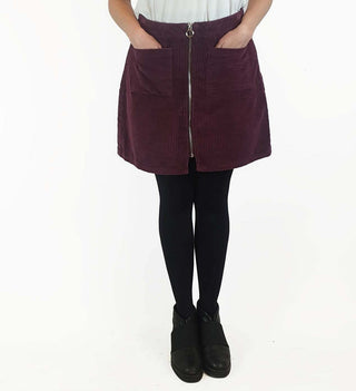 Ghanda purple cord mini skirt size 10 Ghanda preloved second hand clothes 4