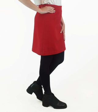 Preap & Coutts red wool/cashmere skirt size 2 (best fits 10) Preap & Coutts preloved second hand clothes 4