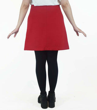 Preap & Coutts red wool/cashmere skirt size 2 (best fits 10) Preap & Coutts preloved second hand clothes 7