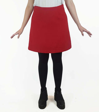 Preap & Coutts red wool/cashmere skirt size 2 (best fits 10) Preap & Coutts preloved second hand clothes 3