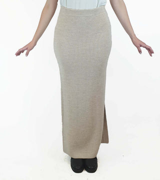 Skin & Threads beige wool knit skirt size 2 Skin & Threads preloved second hand clothes 2