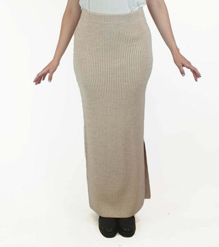 Skin & Threads beige wool knit skirt size 2 Skin & Threads preloved second hand clothes 3