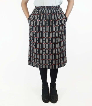 Frock Me Out black domino print skirt size S Frock Me Out preloved second hand clothes 4