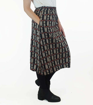 Frock Me Out black domino print skirt size S Frock Me Out preloved second hand clothes 6