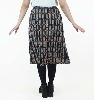 Frock Me Out black domino print skirt size S Frock Me Out preloved second hand clothes 9