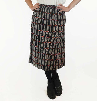 Frock Me Out black domino print skirt size S Frock Me Out preloved second hand clothes 3