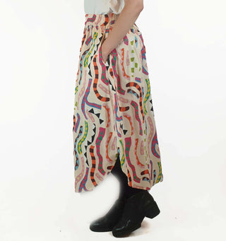 Gorman colourful snake-like print skirt size 10 Gorman preloved second hand clothes 5