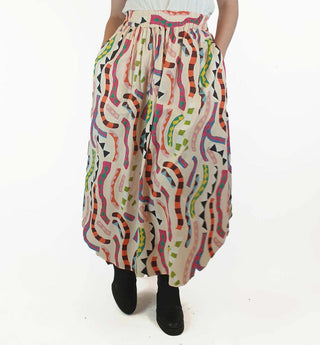 Gorman colourful snake-like print skirt size 10 Gorman preloved second hand clothes 1