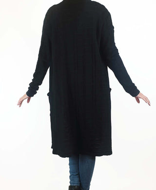 Vigorella black wool mix long cardigan one size Vigorella preloved second hand clothes 8