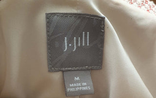 J.Jill red and white knit cotton jacket size M J.Jill preloved second hand clothes 8